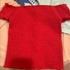Hollister Red off shoulder top